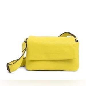 Preston Mini Crossbody leather bag lemon color